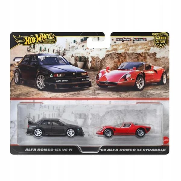 Hot Wheels Premium 2-pack Alfa Romeo 155 V6 T1 /33 Stradale JBK95